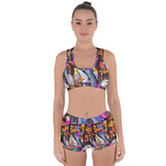 Outside The Window-swimming With Fishes Racerback Boyleg Bikini Set