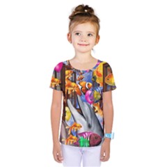 Outside The Window-swimming With Fishes Kids  One Piece Tee