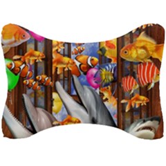 Outside The Window-swimming With Fishes Seat Head Rest Cushion