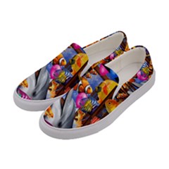 Outside The Window-swimming With Fishes Women s Canvas Slip Ons