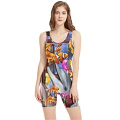 Outside The Window-swimming With Fishes Women s Wrestling Singlet