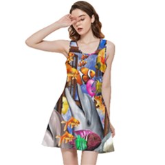 Outside The Window-swimming With Fishes Inside Out Racerback Dress