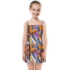 Outside The Window-swimming With Fishes Kids  Summer Sun Dress