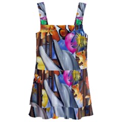 Outside The Window-swimming With Fishes Kids  Layered Skirt Swimsuit