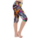 Outside The Window-swimming With Fishes Lightweight Velour Cropped Yoga Leggings View3