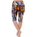 Outside The Window-swimming With Fishes Lightweight Velour Cropped Yoga Leggings View4