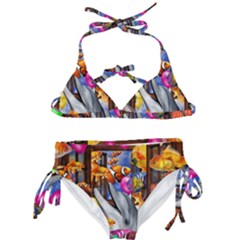 Outside The Window-swimming With Fishes Kids  Classic Bikini Set