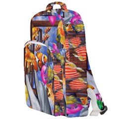 Outside The Window-swimming With Fishes Double Compartment Backpack