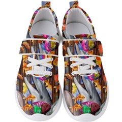 Outside The Window-swimming With Fishes Men s Velcro Strap Shoes