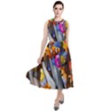 Outside The Window-swimming With Fishes Round Neck Boho Dress View1