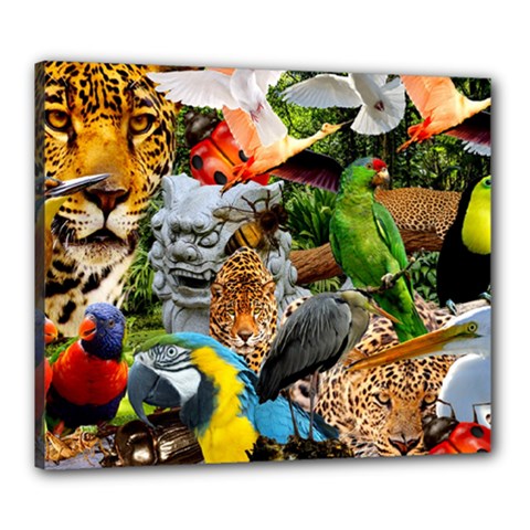 Amazonia Canvas 24  X 20  (stretched) by impacteesstreetwearcollage