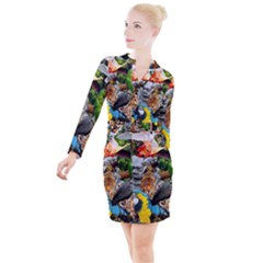 Amazonia Button Long Sleeve Dress by impacteesstreetwearcollage