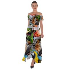 Amazonia Off Shoulder Open Front Chiffon Dress by impacteesstreetwearcollage