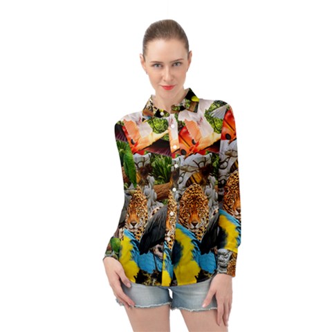 Amazonia Long Sleeve Chiffon Shirt by impacteesstreetwearcollage