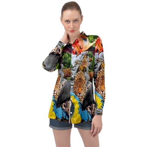 Amazonia Long Sleeve Satin Shirt by impacteesstreetwearcollage