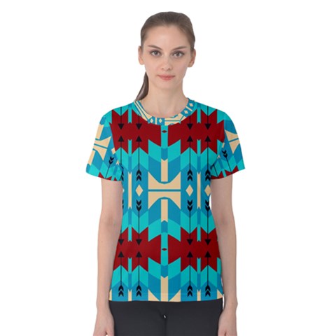 Shapes Rows Women s Cotton Tee by LalyLauraFLM