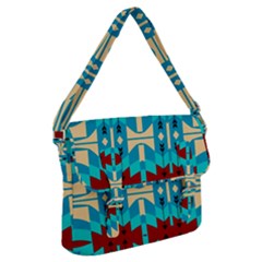 Shapes Rows Buckle Messenger Bag by LalyLauraFLM