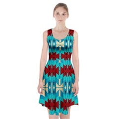 Shapes Rows Racerback Midi Dress