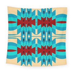 Shapes Rows Square Tapestry (large) by LalyLauraFLM