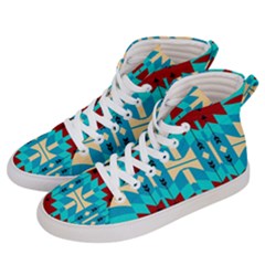 Shapes Rows Women s Hi-top Skate Sneakers by LalyLauraFLM