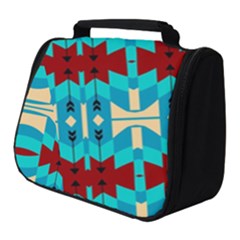 Shapes Rows Full Print Travel Pouch (small) by LalyLauraFLM