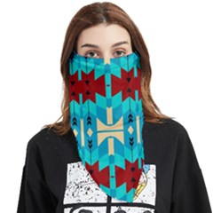 Shapes Rows Face Covering Bandana (triangle) by LalyLauraFLM