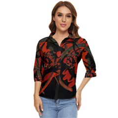  Women s Quarter Sleeve Pocket Shirt