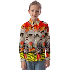 Aquarium Life Cropped Kids  Long Sleeve Shirt