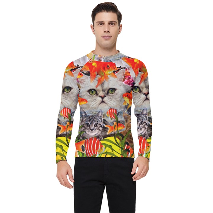 Aquarium Life Cropped Men s Long Sleeve Rash Guard