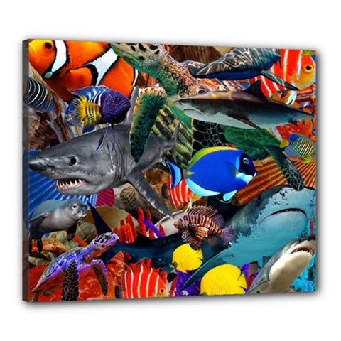 Under The Sea 5 Canvas 24  X 20  (stretched) by impacteesstreetwearcollage