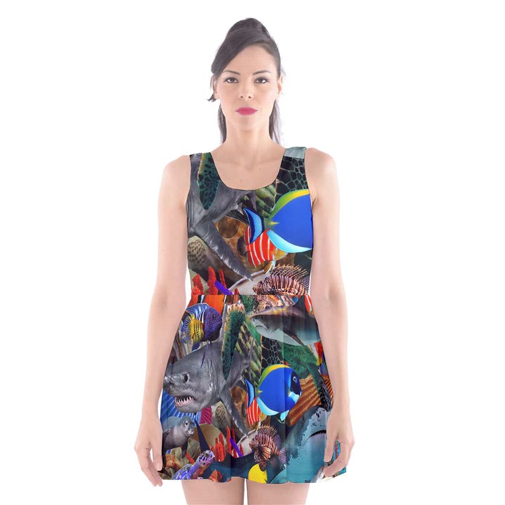 Under The Sea 5 Scoop Neck Skater Dress