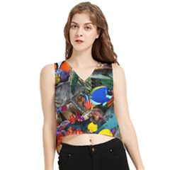 Under The Sea 5 V-neck Cropped Tank Top