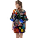 Under The Sea 5 Half Sleeve Satin Kimono  View2