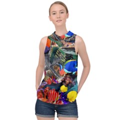 Under The Sea 5 High Neck Satin Top by impacteesstreetwearcollage