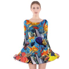 Under The Sea 4 Long Sleeve Velvet Skater Dress by impacteesstreetwearcollage