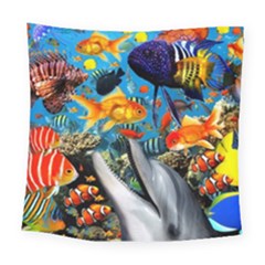 Under The Sea 4 Square Tapestry (large) by impacteesstreetwearcollage