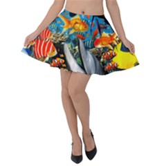 Under The Sea 4 Velvet Skater Skirt by impacteesstreetwearcollage