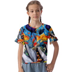 Under The Sea 4 Kids  Cuff Sleeve Scrunch Bottom Tee