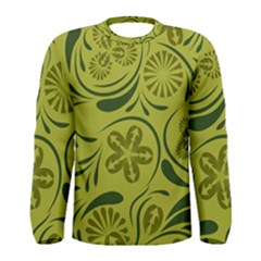 Folk Flowers Pattern  Men s Long Sleeve Tee by Eskimos