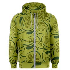 Folk Flowers Pattern  Men s Zipper Hoodie by Eskimos