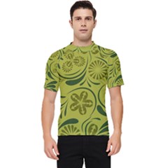 Folk Flowers Pattern  Men s Short Sleeve Rash Guard by Eskimos