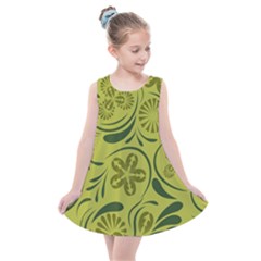 Folk Flowers Pattern  Kids  Summer Dress by Eskimos