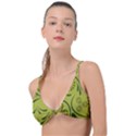 Folk flowers pattern  Knot Up Bikini Top View1