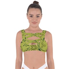 Folk Flowers Pattern  Bandaged Up Bikini Top by Eskimos