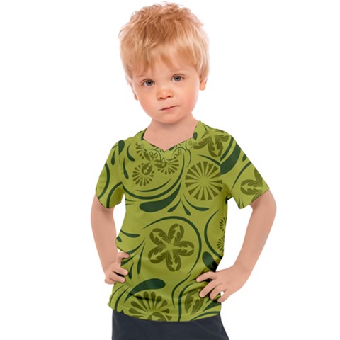 Folk Flowers Pattern  Kids  Sports Tee by Eskimos