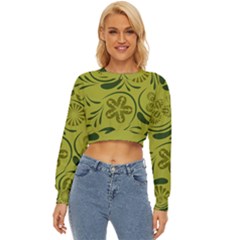 Folk Flowers Pattern  Lightweight Long Sleeve Sweatshirt by Eskimos