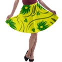 Folk flowers pattern  A-line Skater Skirt View1