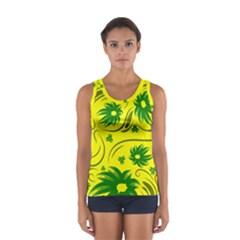 Folk Flowers Pattern  Sport Tank Top  by Eskimos