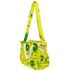 Folk Flowers Pattern  Rope Handles Shoulder Strap Bag by Eskimos