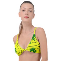 Folk Flowers Pattern  Knot Up Bikini Top by Eskimos